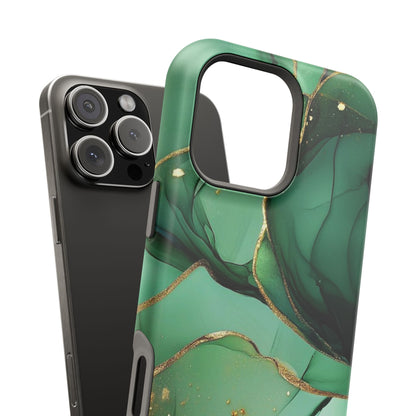 Green Marble Magnetic Impact-Resistant Phone Case