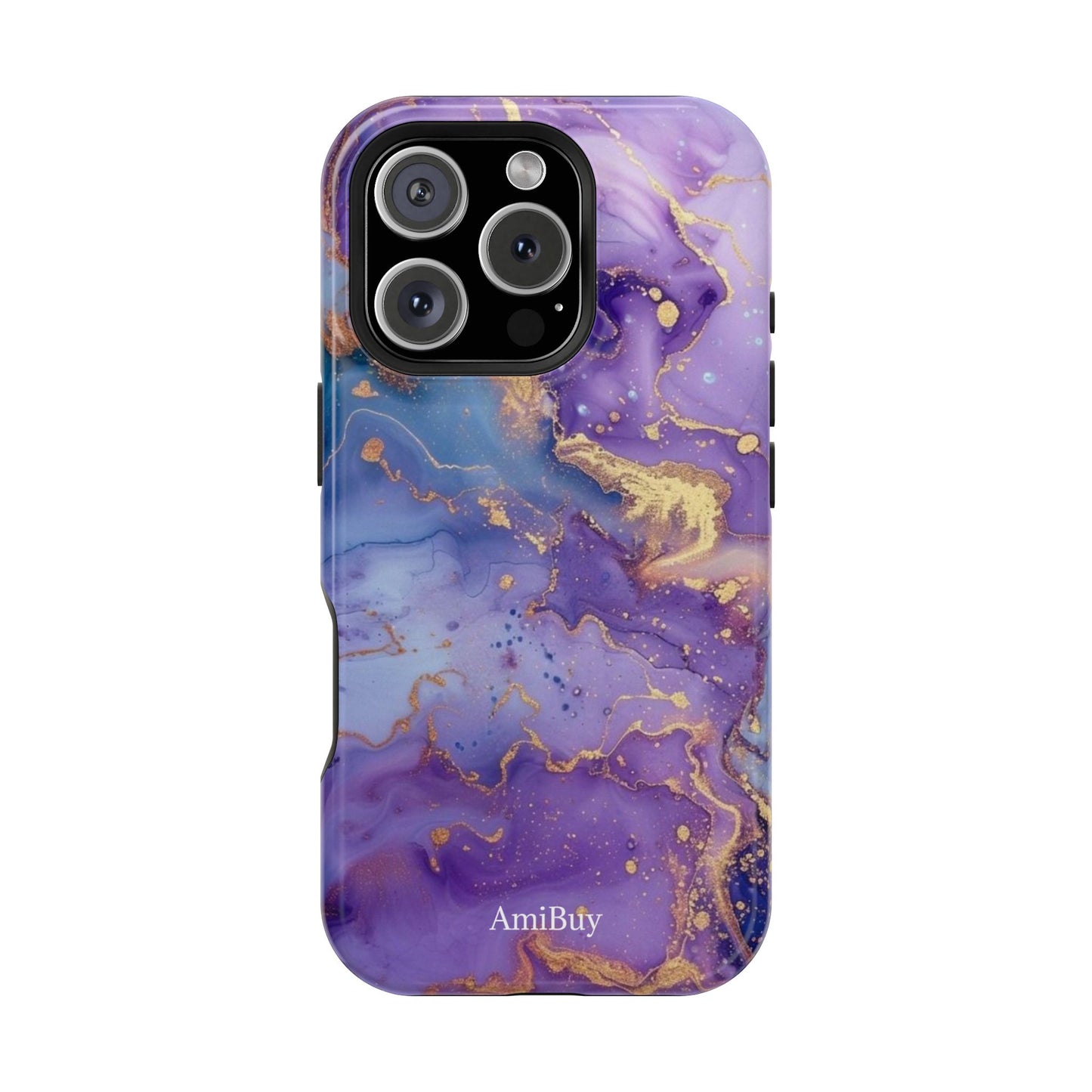 Purple Marble Magnetic Impact-Resistant Phone Case