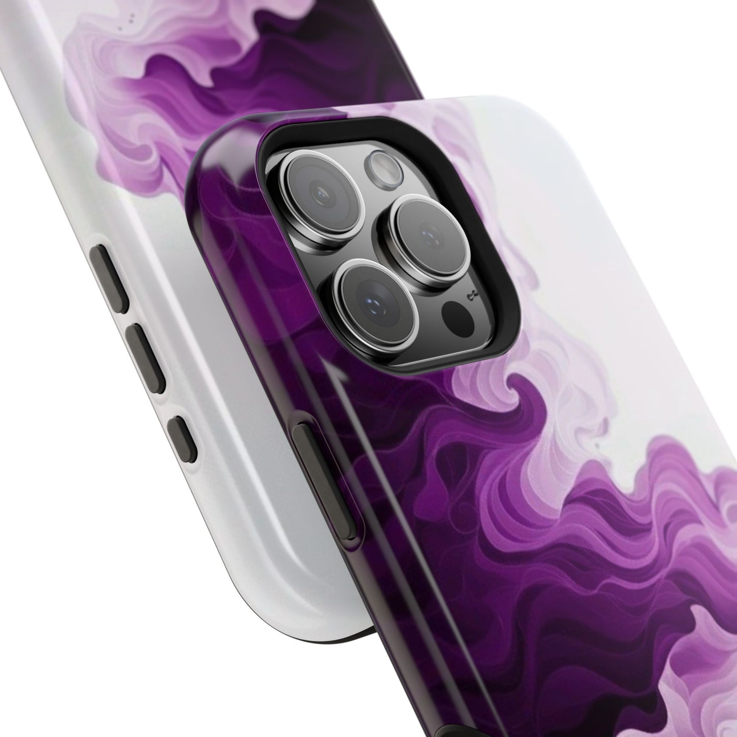 Purple Marble Smoke Phone Case — Magnetic Impact-Resistant