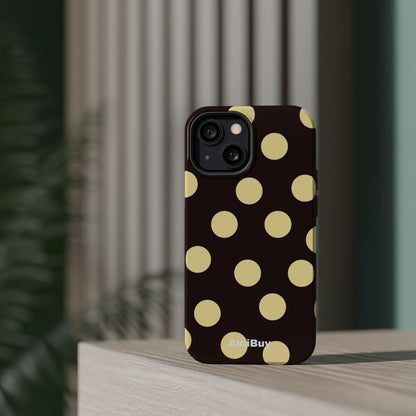 Polka Dot Magnetic Impact Phone Case — Protective iPhone Cover