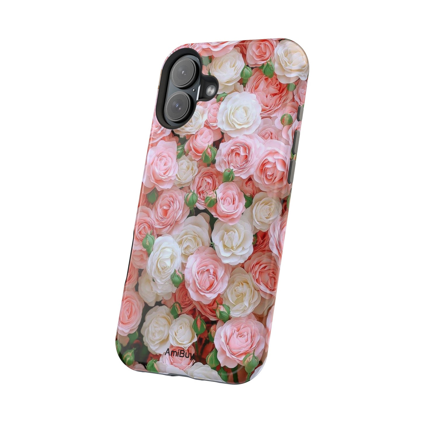 Floral Rose Pattern Magnetic Impact-Resistant Phone Case