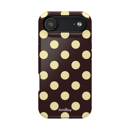 Polka Dot Magnetic Impact Phone Case — Protective Stylish Phone Cover