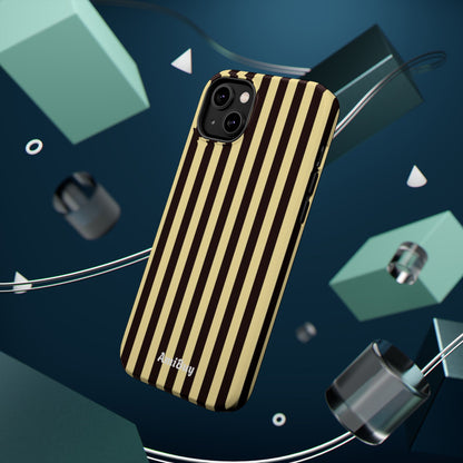 Striped Retro Phone Case — Magnetic Impact-Resistant