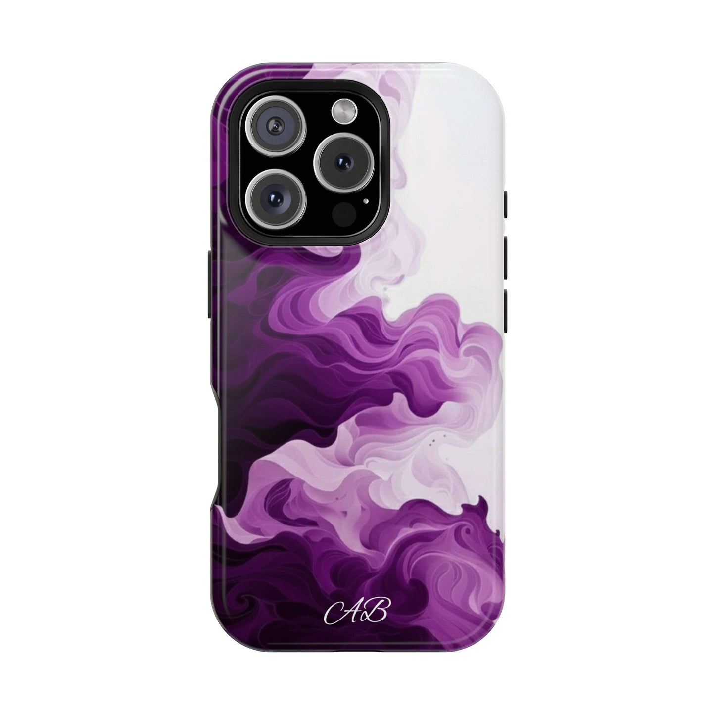 Purple Marble Smoke Phone Case — Magnetic Impact-Resistant