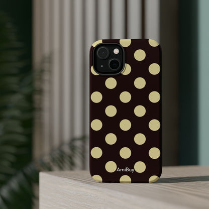 Polka Dot Magnetic Impact Phone Case — Protective Stylish Phone Cover