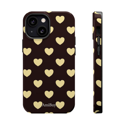 Heart Pattern Magnetic Impact-Resistant Phone Case