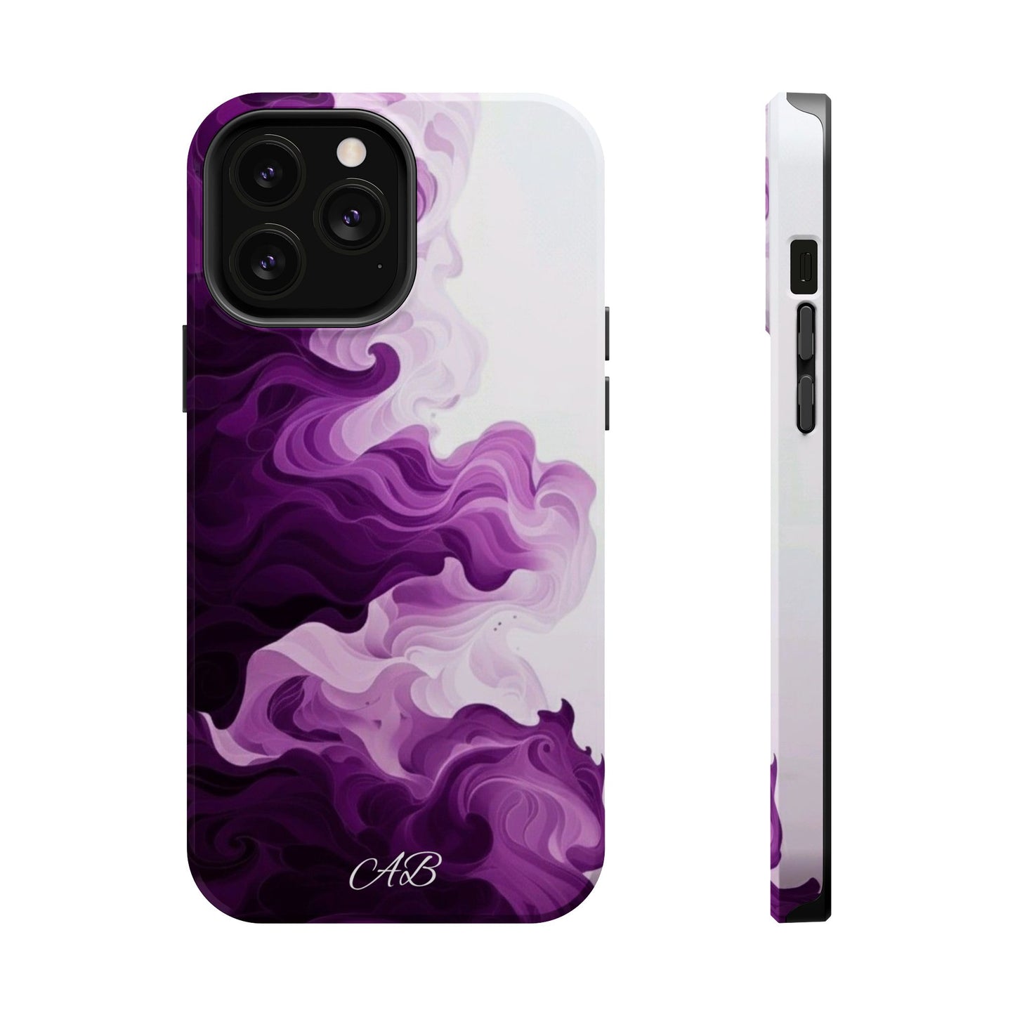 Purple Marble Smoke Phone Case — Magnetic Impact-Resistant