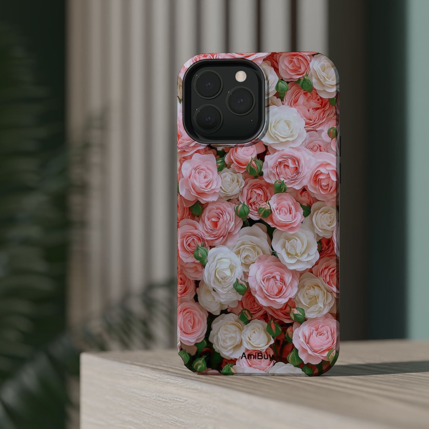 Floral Rose Pattern Magnetic Impact-Resistant Phone Case