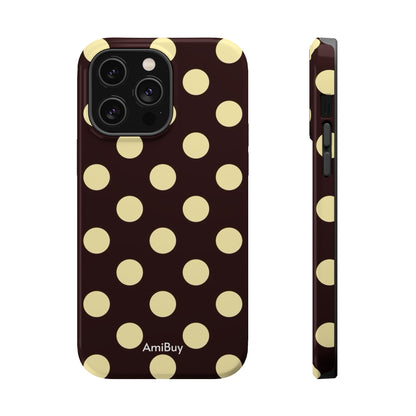 Polka Dot Magnetic Impact Phone Case — Protective Stylish Phone Cover
