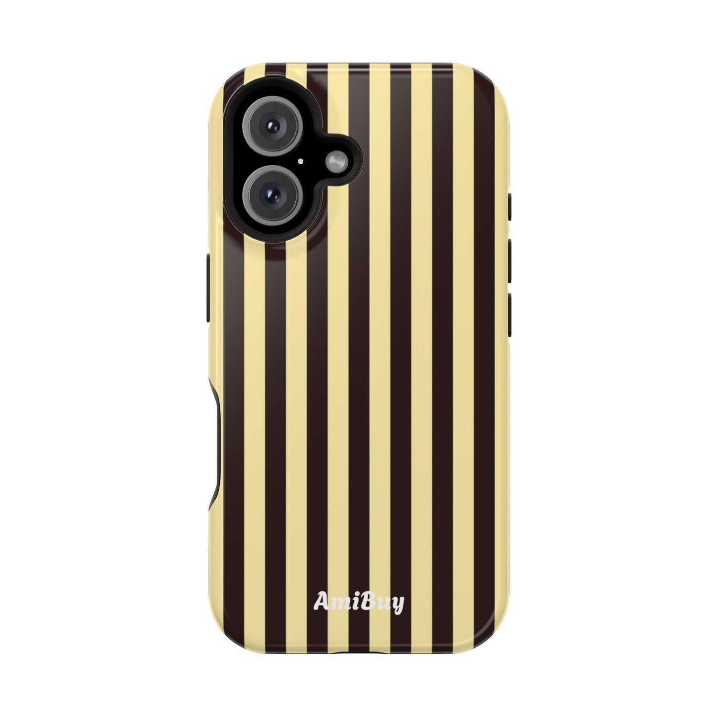 Striped Retro Phone Case — Magnetic Impact-Resistant