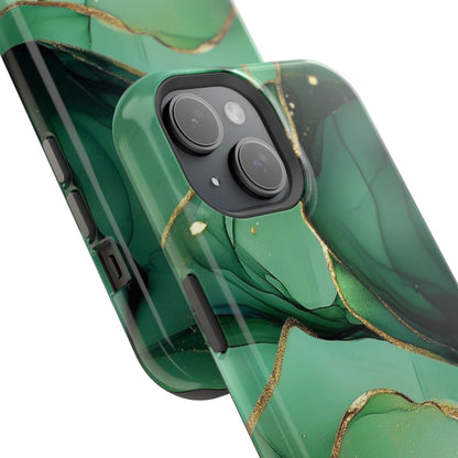 Green Marble Magnetic Impact-Resistant Phone Case