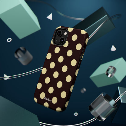 Polka Dot Magnetic Impact Phone Case — Protective Stylish Phone Cover