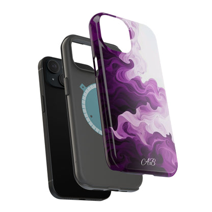 Purple Marble Smoke Phone Case — Magnetic Impact-Resistant