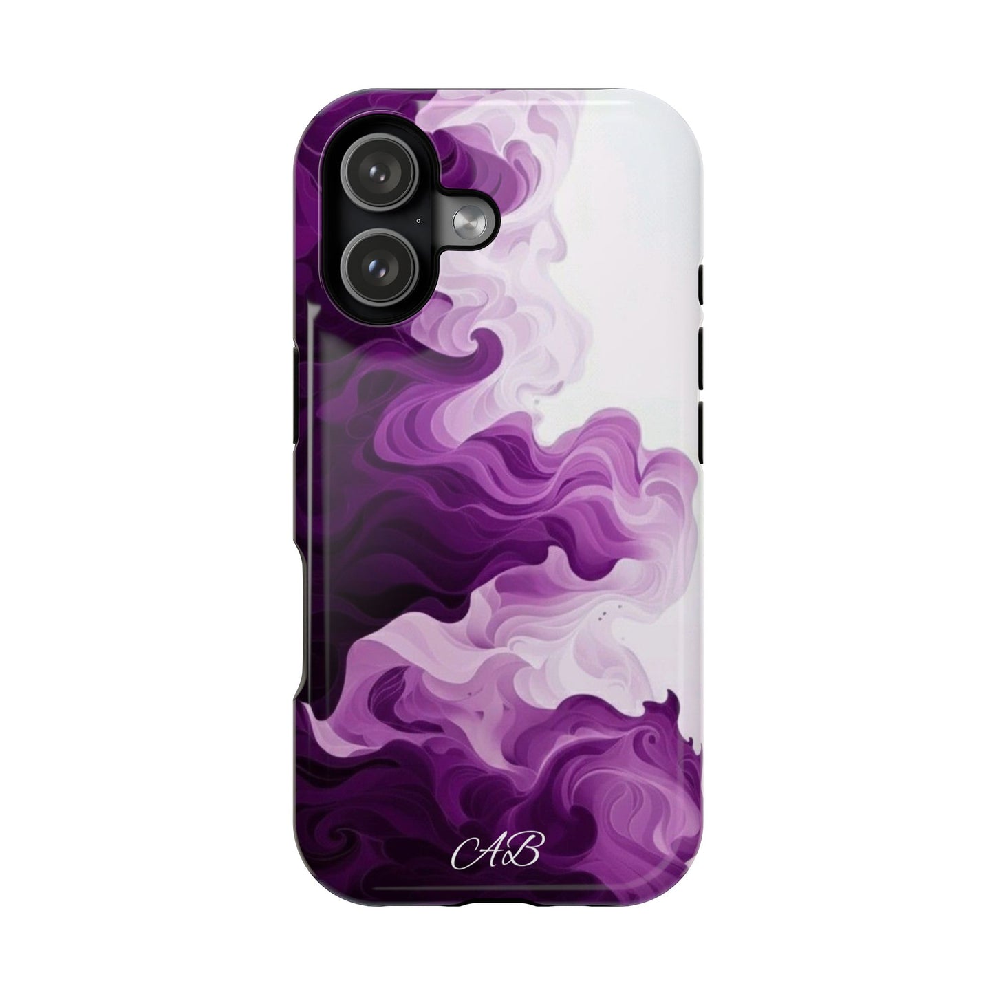 Purple Marble Smoke Phone Case — Magnetic Impact-Resistant