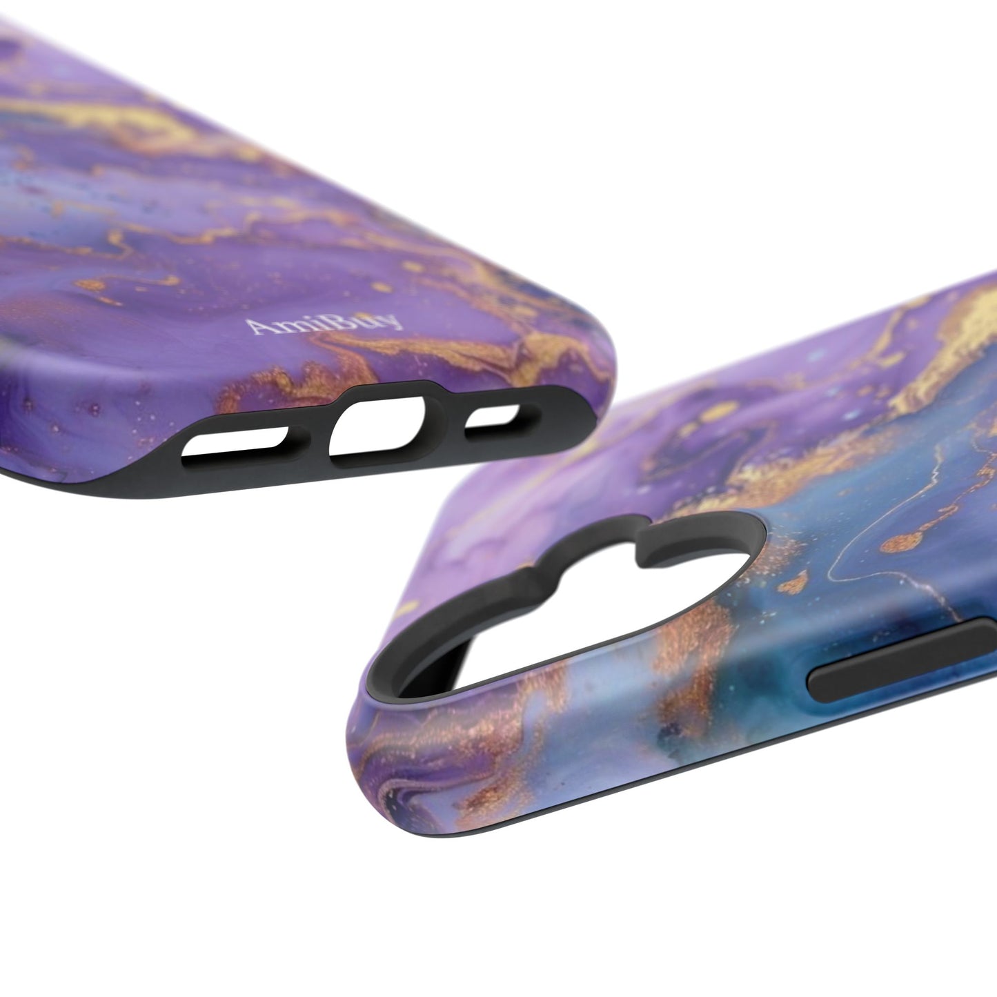 Purple Marble Magnetic Impact-Resistant Phone Case