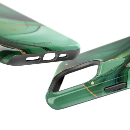 Green Marble Magnetic Impact-Resistant Phone Case