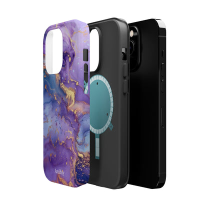 Purple Marble Magnetic Impact-Resistant Phone Case