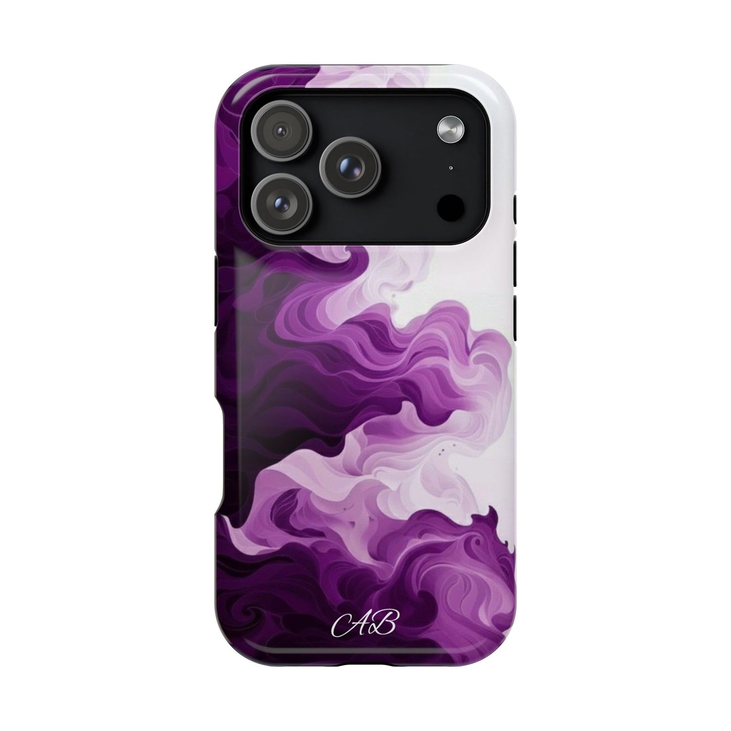 Purple Marble Smoke Phone Case — Magnetic Impact-Resistant