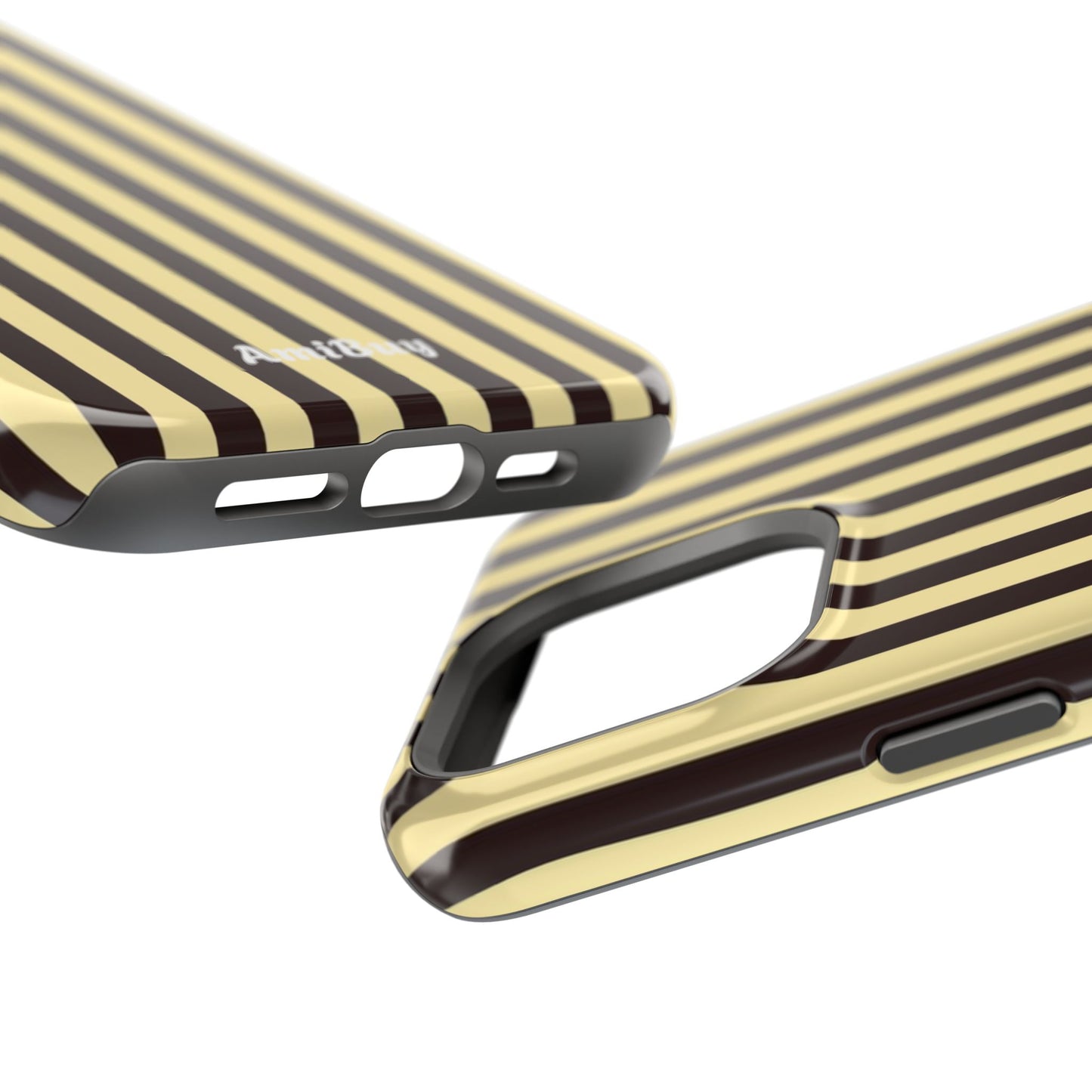Striped Retro Phone Case — Magnetic Impact-Resistant