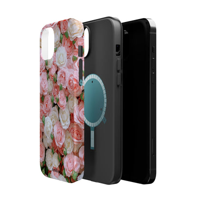 Floral Rose Pattern Magnetic Impact-Resistant Phone Case