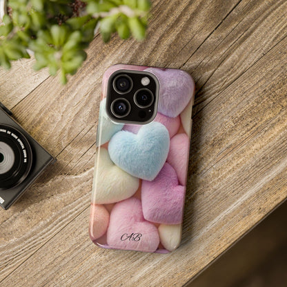 Pastel Heart Pattern Magnetic Impact-Resistant Phone Case