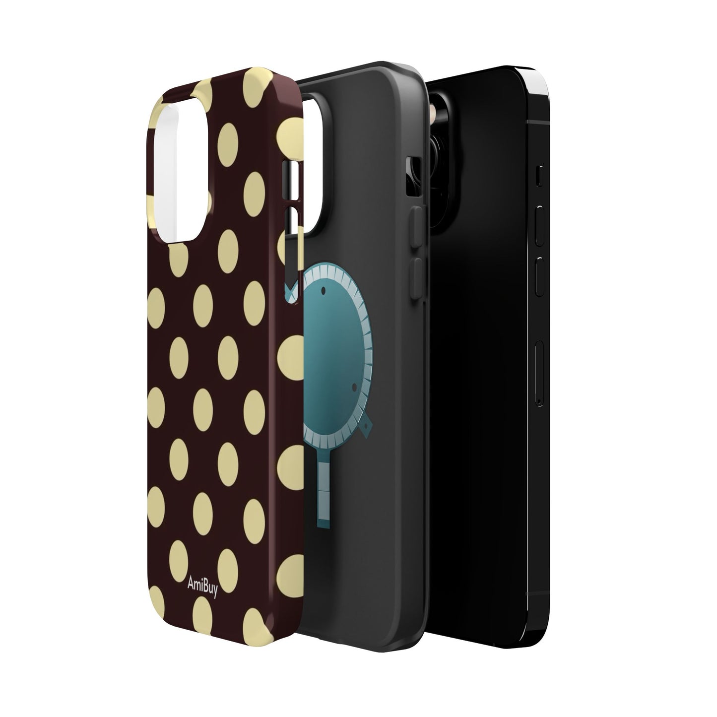 Polka Dot Magnetic Impact Phone Case — Protective Stylish Phone Cover