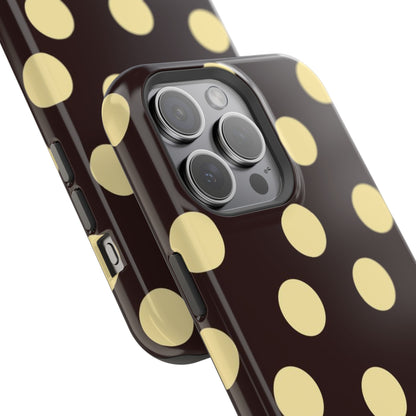 Polka Dot Magnetic Impact Phone Case — Protective iPhone Cover