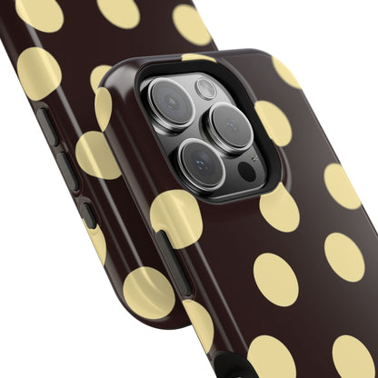 Polka Dot Magnetic Impact Phone Case — Protective iPhone Cover