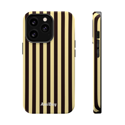 Striped Retro Phone Case — Magnetic Impact-Resistant