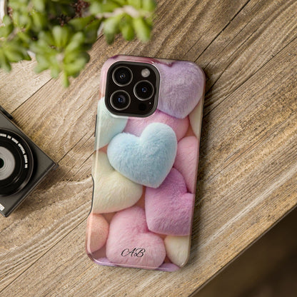 Pastel Heart Pattern Magnetic Impact-Resistant Phone Case
