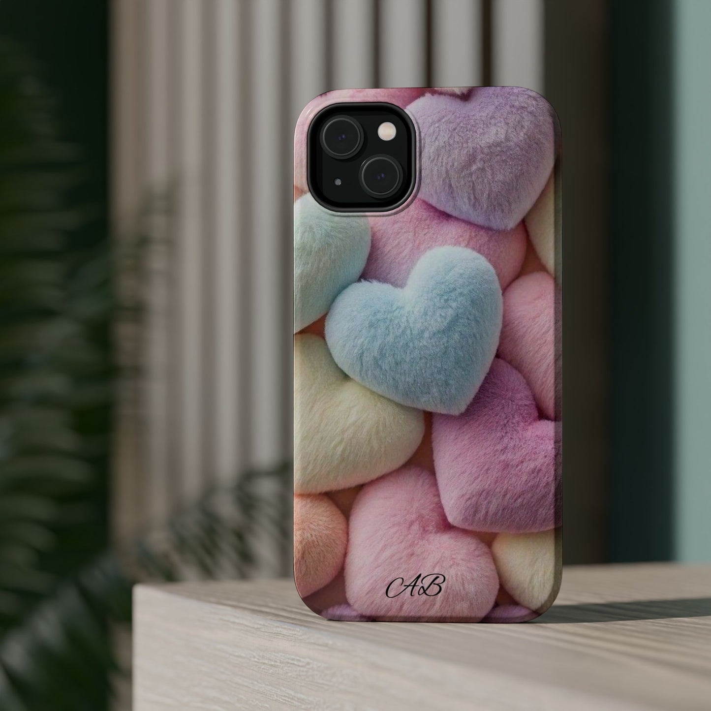 Pastel Heart Pattern Magnetic Impact-Resistant Phone Case