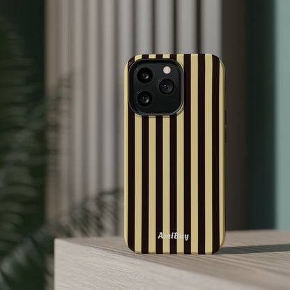 Striped Retro Phone Case — Magnetic Impact-Resistant