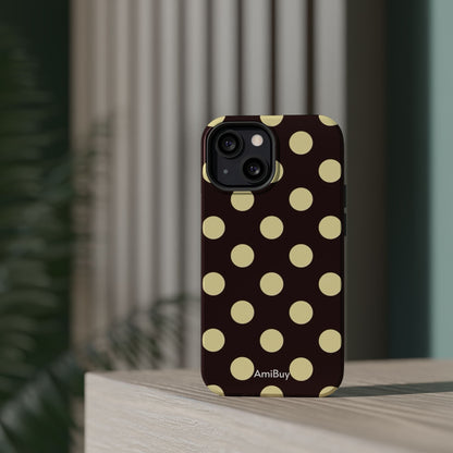 Polka Dot Magnetic Impact Phone Case — Protective Stylish Phone Cover