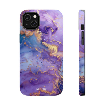 Purple Marble Magnetic Impact-Resistant Phone Case