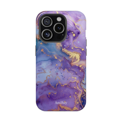 Purple Marble Magnetic Impact-Resistant Phone Case