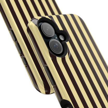 Striped Retro Phone Case — Magnetic Impact-Resistant