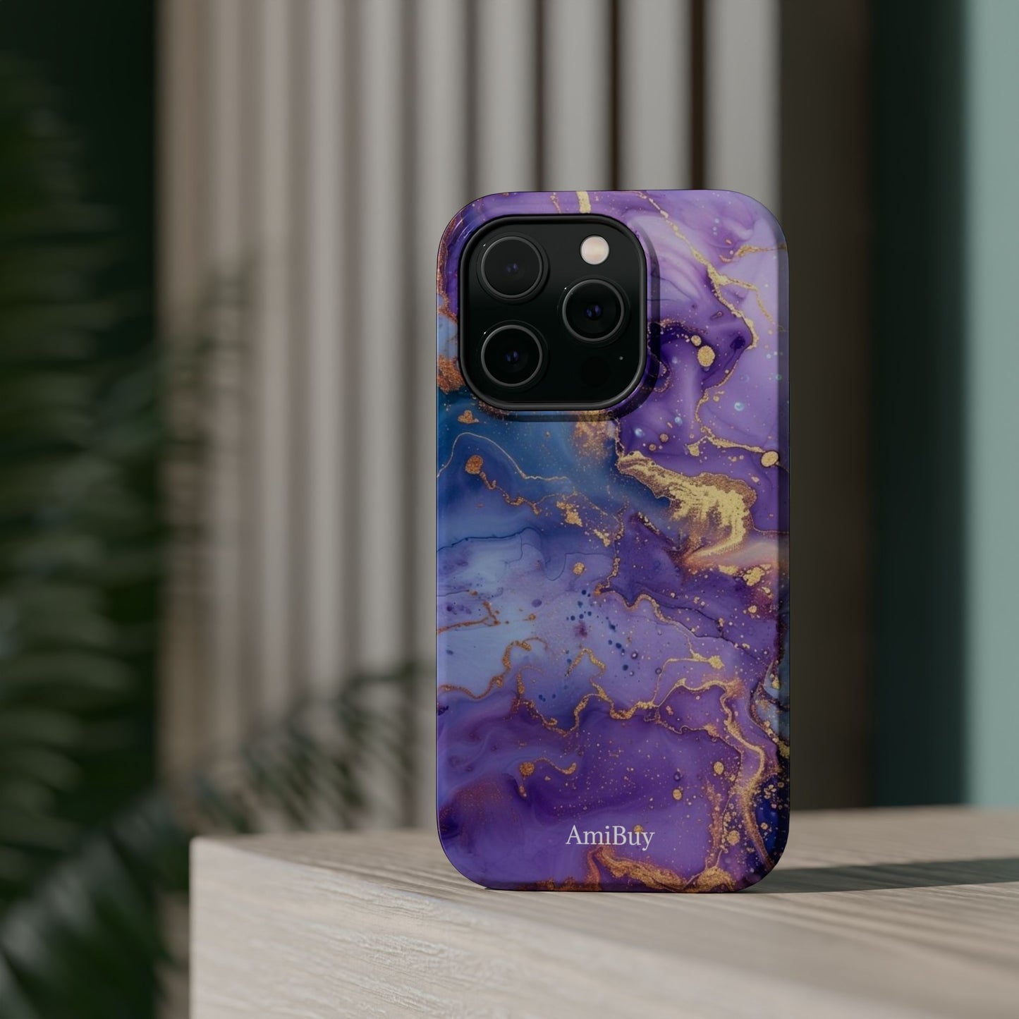 Purple Marble Magnetic Impact-Resistant Phone Case