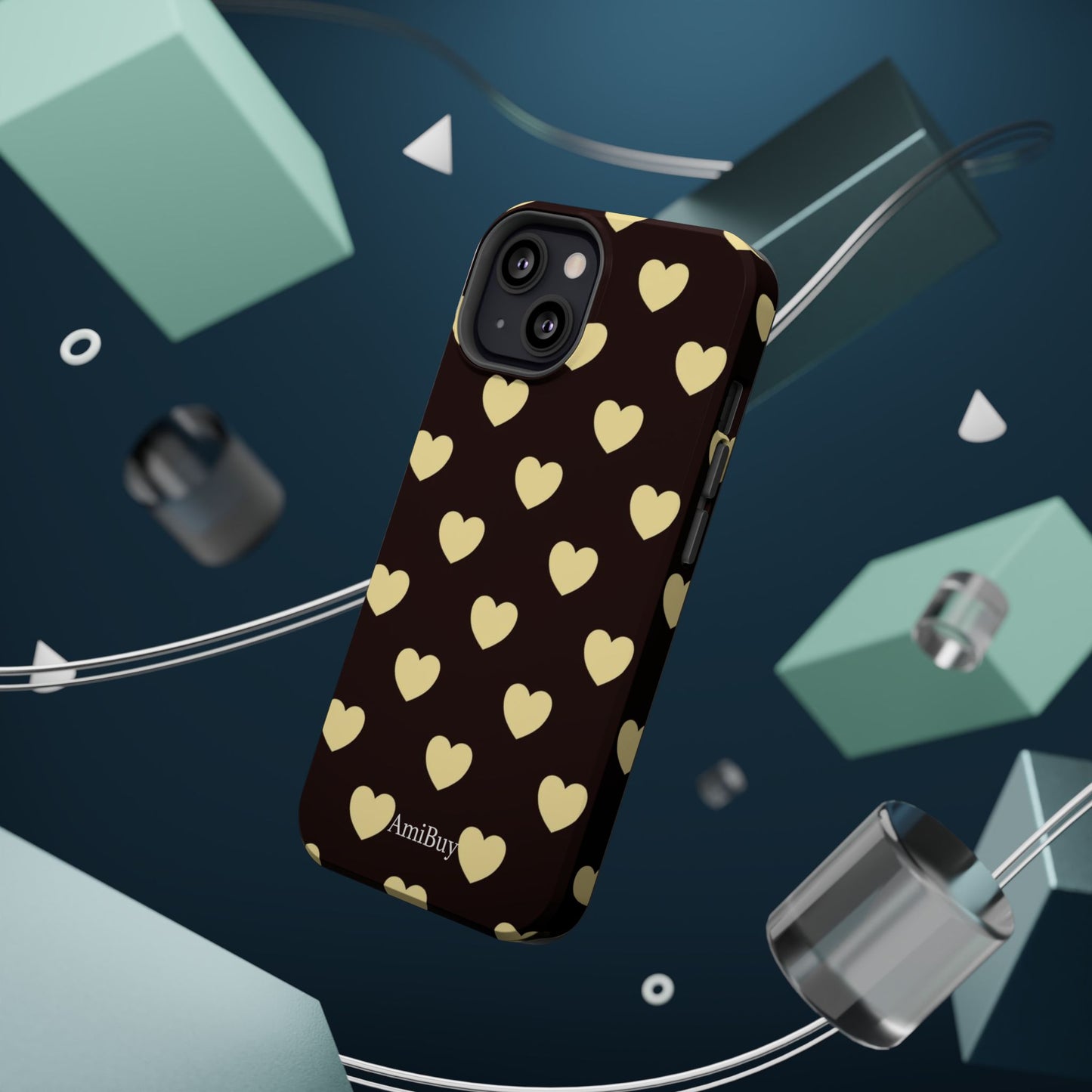 Heart Pattern Magnetic Impact-Resistant Phone Case