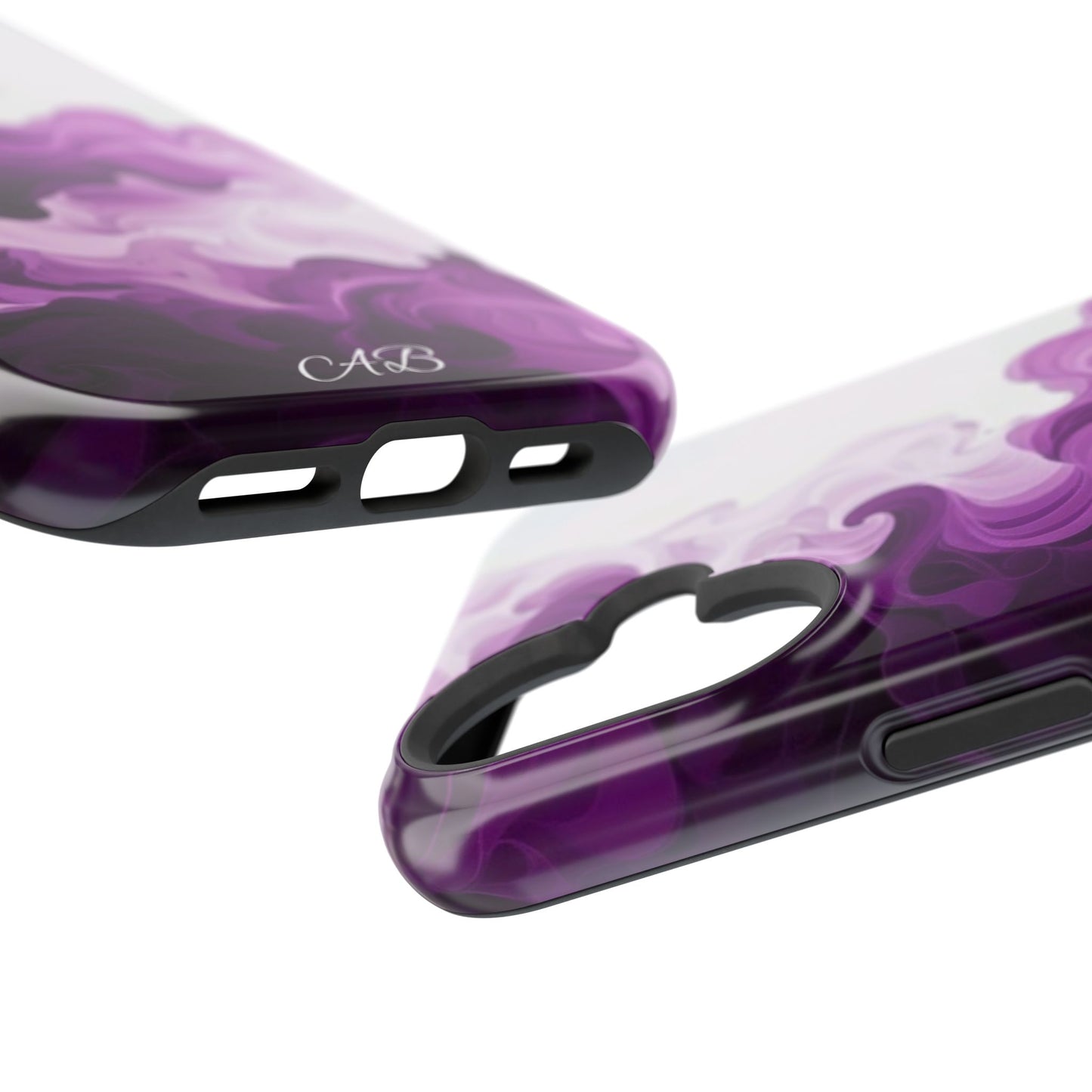 Purple Marble Smoke Phone Case — Magnetic Impact-Resistant