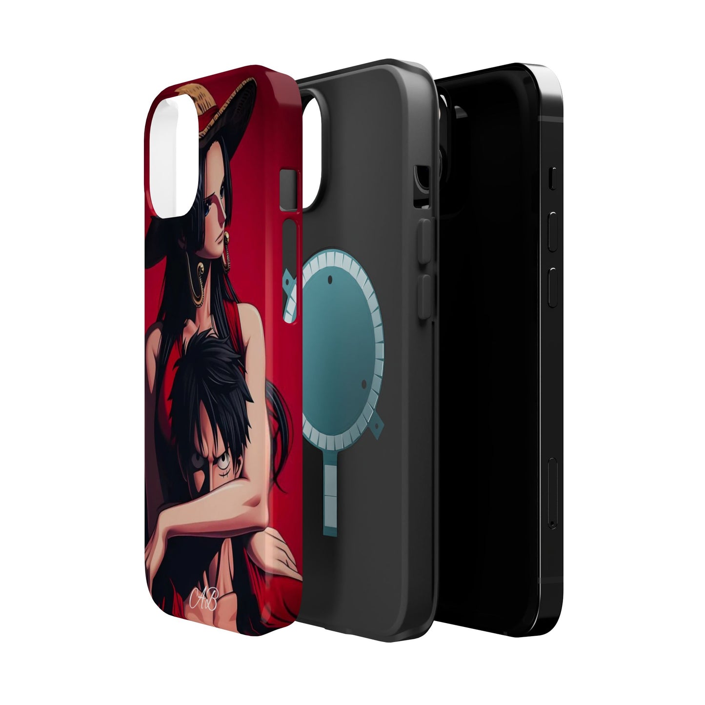 Anime Straw Hat Couple Magnetic Impact-Resistant Phone Case