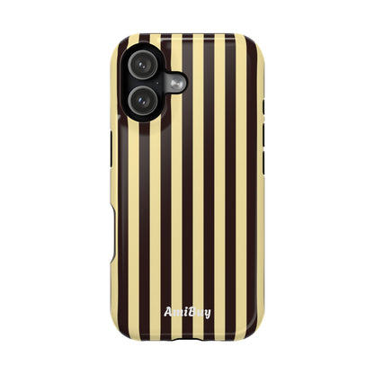 Striped Retro Phone Case — Magnetic Impact-Resistant