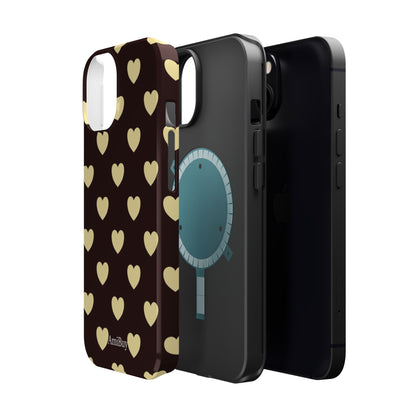 Heart Pattern Magnetic Impact-Resistant Phone Case