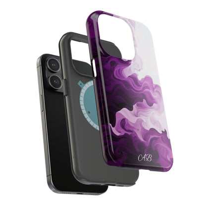 Purple Marble Smoke Phone Case — Magnetic Impact-Resistant