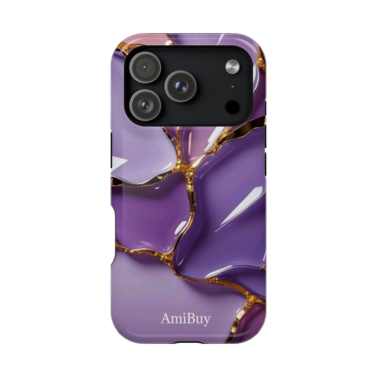 Purple Gold Marble Magnetic Impact-Resistant Phone Case