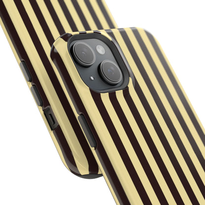 Striped Retro Phone Case — Magnetic Impact-Resistant
