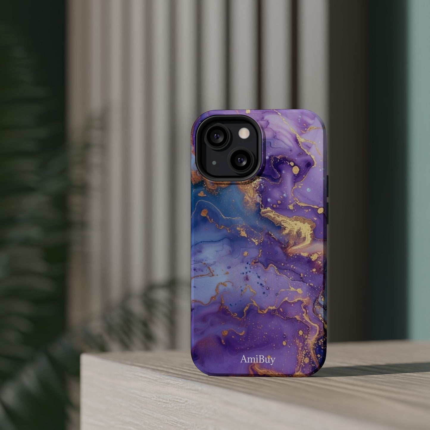 Purple Marble Magnetic Impact-Resistant Phone Case