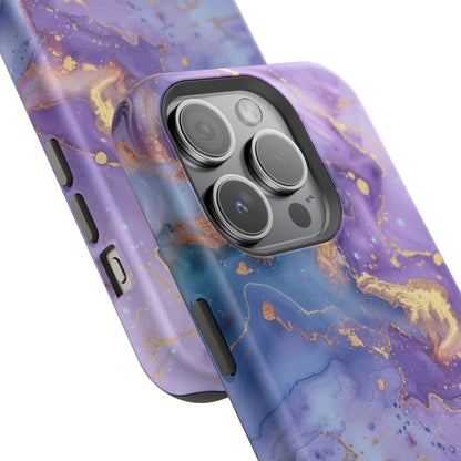 Purple Marble Magnetic Impact-Resistant Phone Case