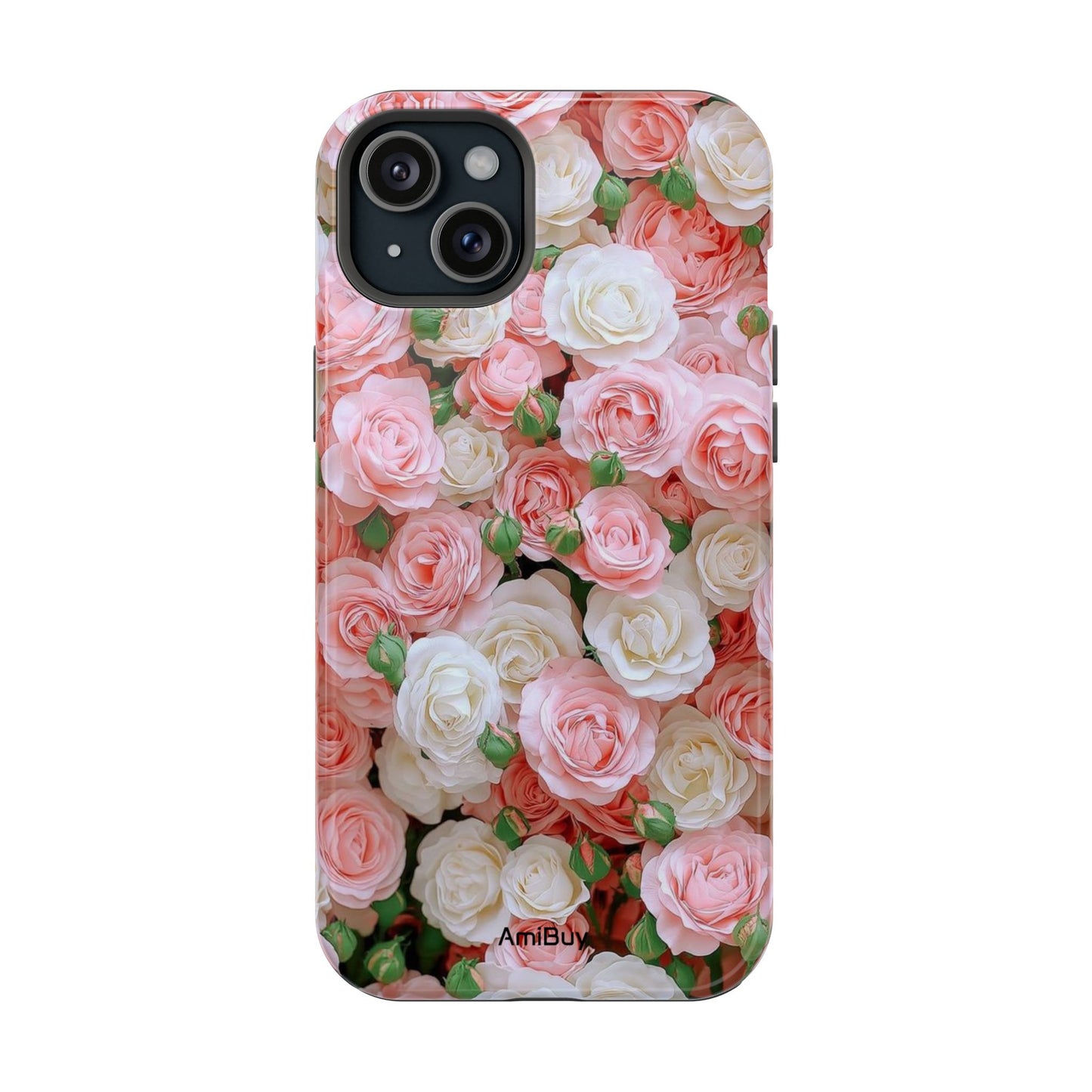 Floral Rose Pattern Magnetic Impact-Resistant Phone Case