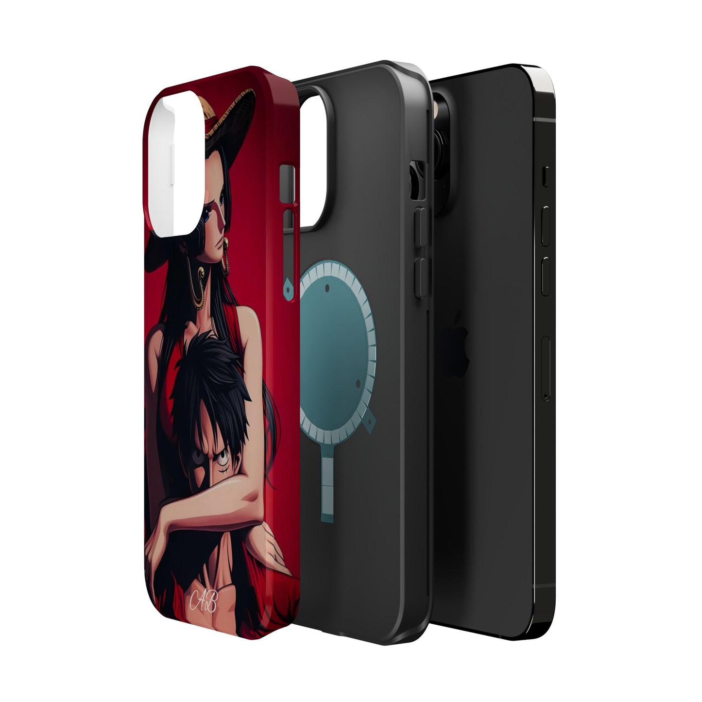 Anime Straw Hat Couple Magnetic Impact-Resistant Phone Case