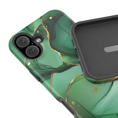 Green Marble Magnetic Impact-Resistant Phone Case